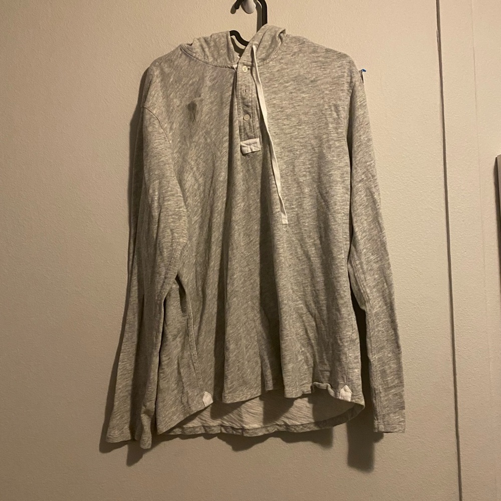 Vince Gray Pullover Button Hoodie - image 1